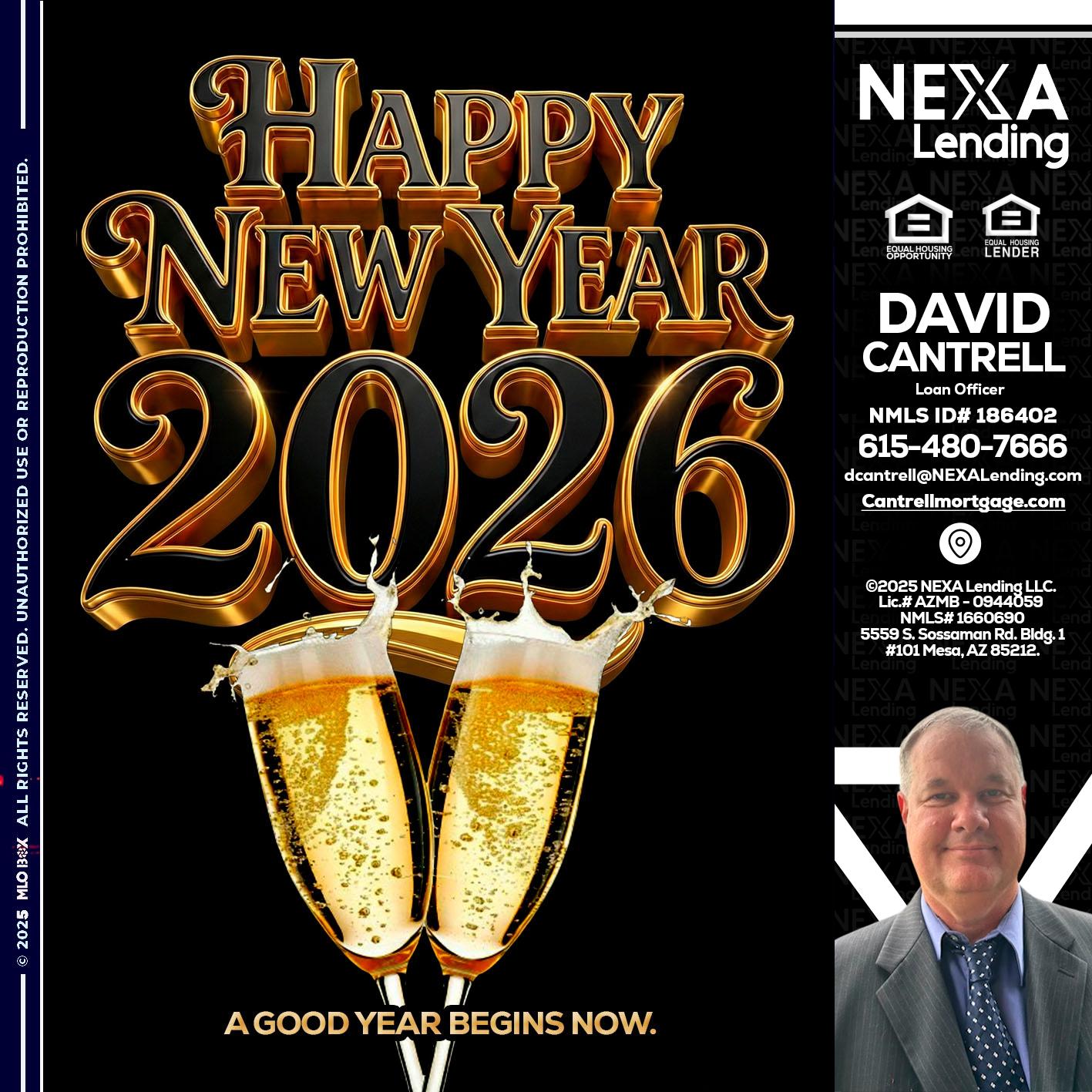 happy new year 2026 - David Cantrell -Loan Officer
