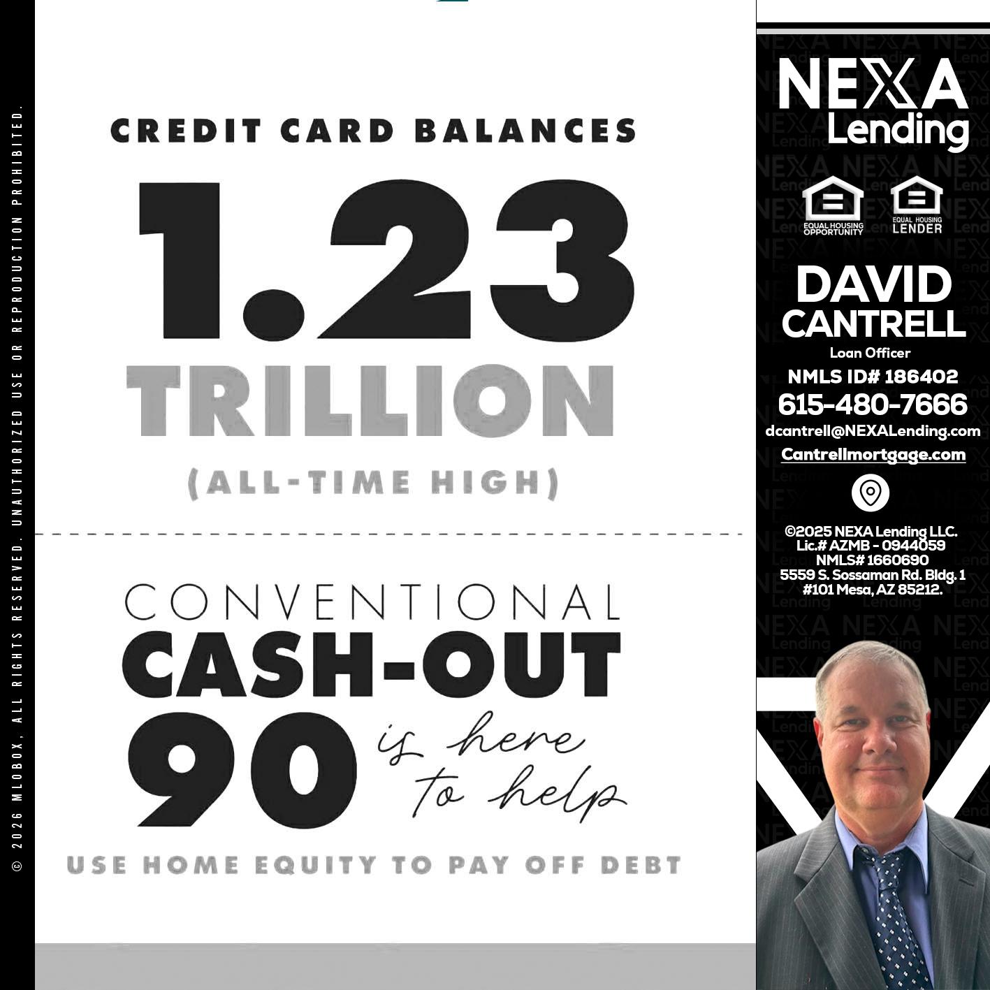 CREDIT CARD BALANCE - David Cantrell -Loan Officer