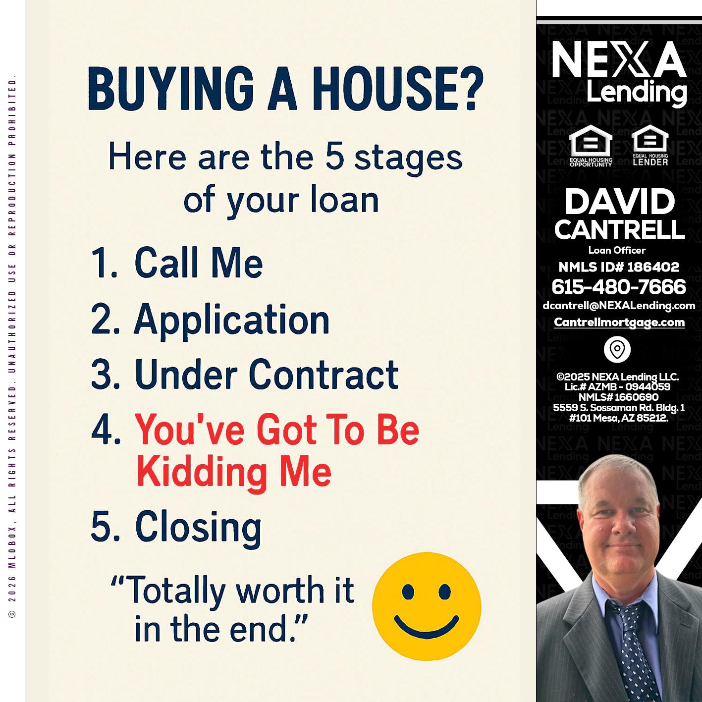BUYING A HOUSE - David Cantrell -Loan Officer