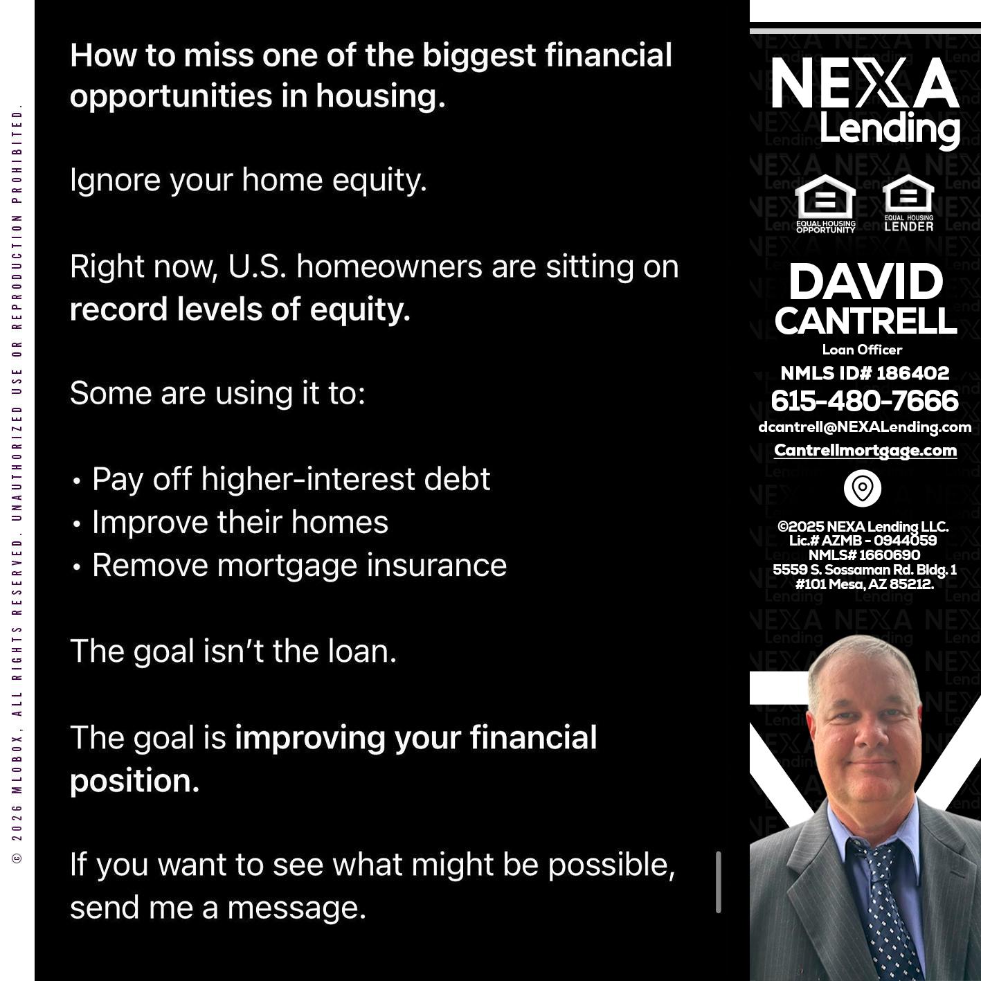 how to miss - David Cantrell -Loan Officer