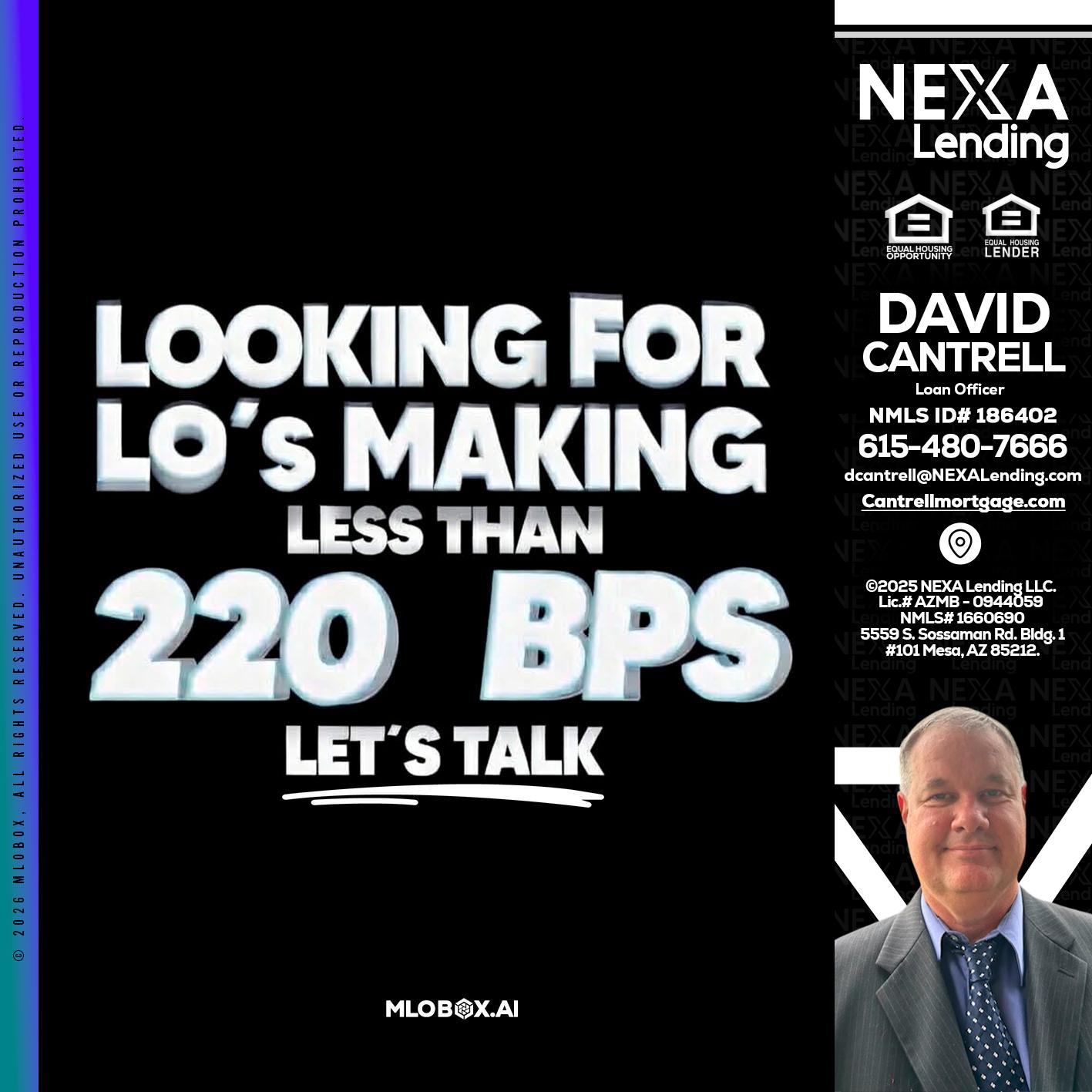 LOOKING FOR - David Cantrell -Loan Officer