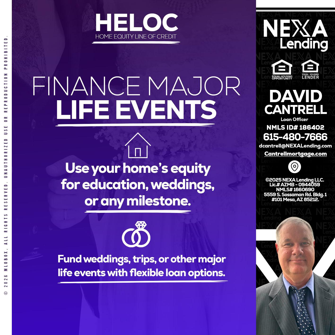 HELOC - David Cantrell -Loan Officer