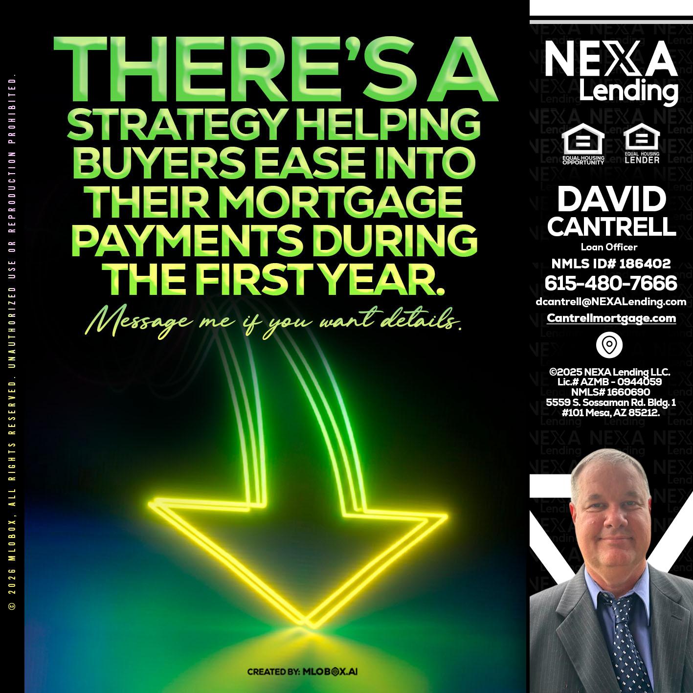 THERES A STATEGY - David Cantrell -Loan Officer