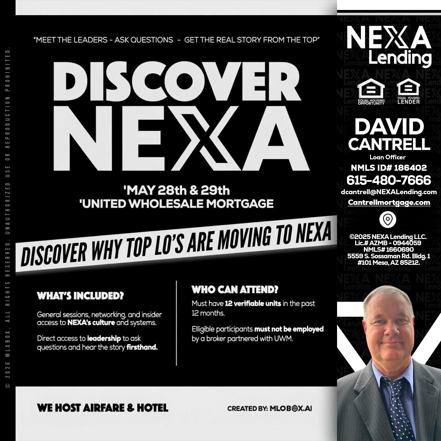 DISCOVER NEXA - David Cantrell -Loan Officer