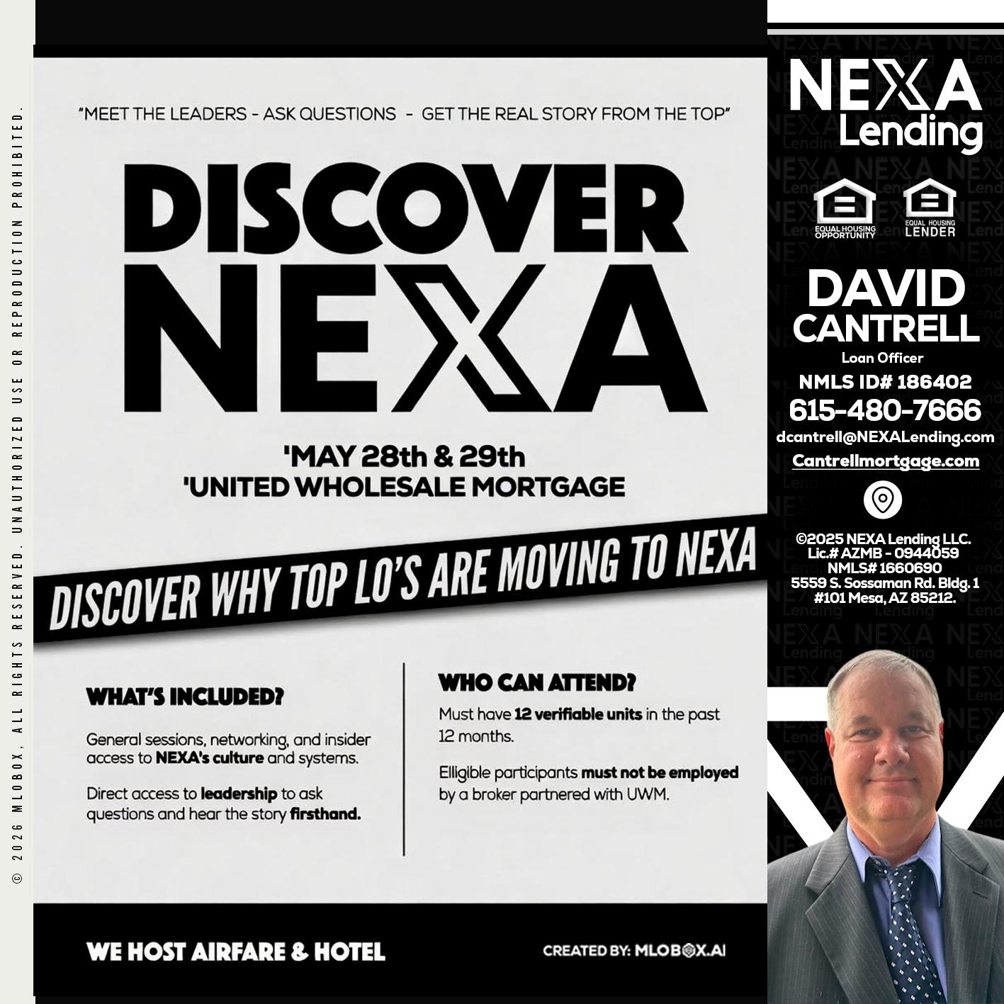 DISCOVER NEXA - David Cantrell -Loan Officer