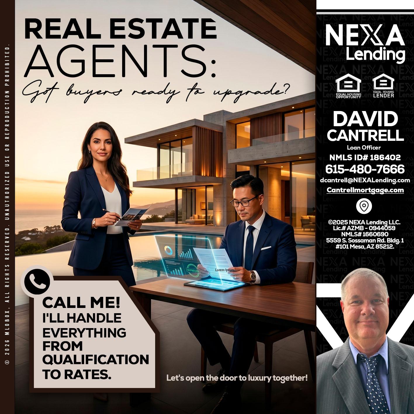 REAL ESTATE AGENTS - David Cantrell -Loan Officer