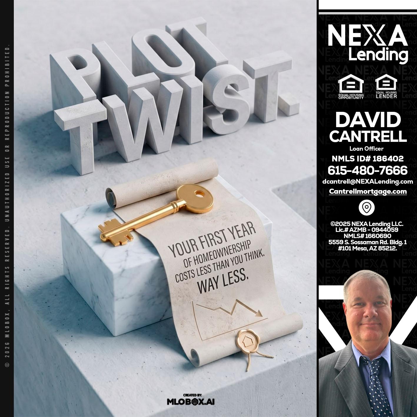 PLOT TWIST - David Cantrell -Loan Officer