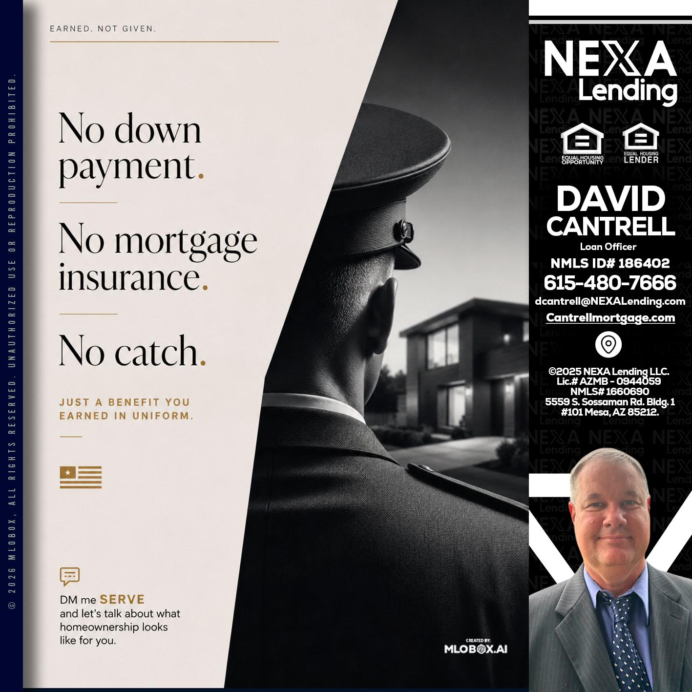 NO DOWN PAYMENT - David Cantrell -Loan Officer