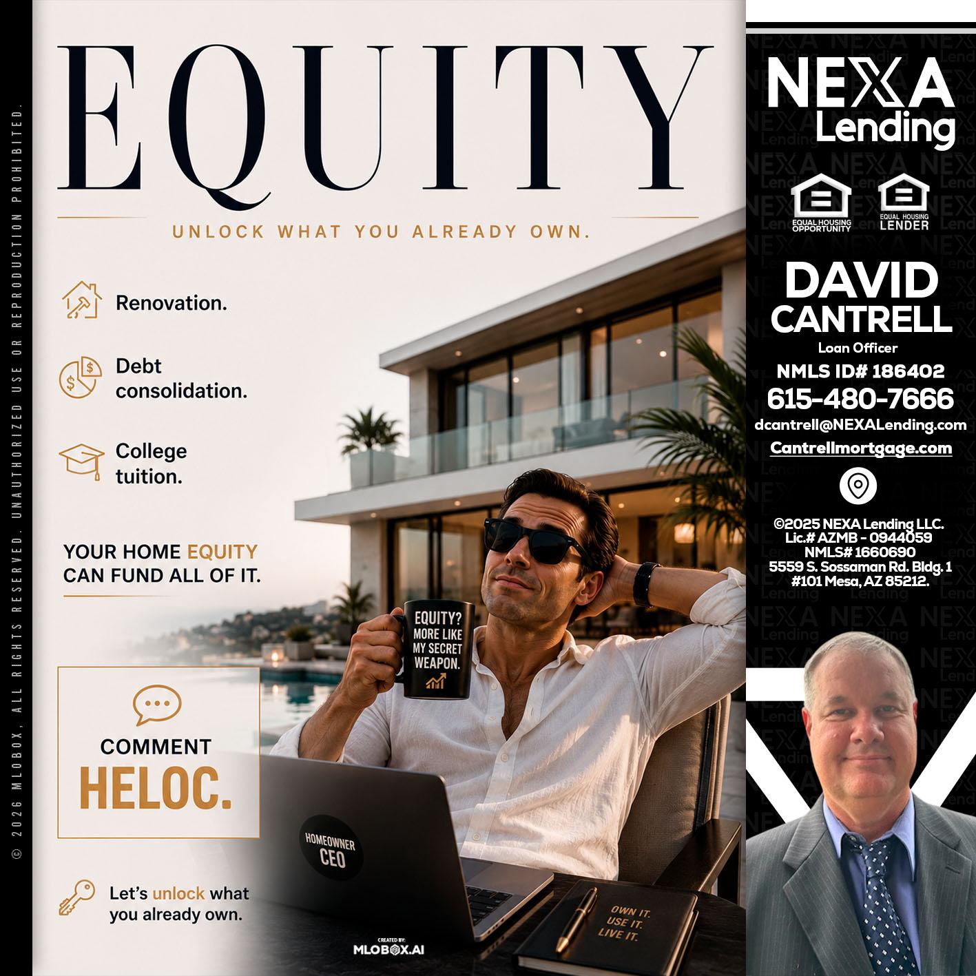 EQUITY - David Cantrell -Loan Officer