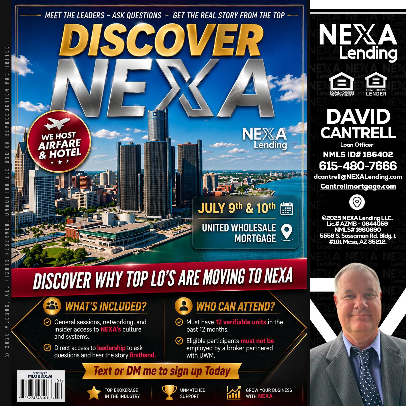 DISCOVER NEXA - David Cantrell -Loan Officer