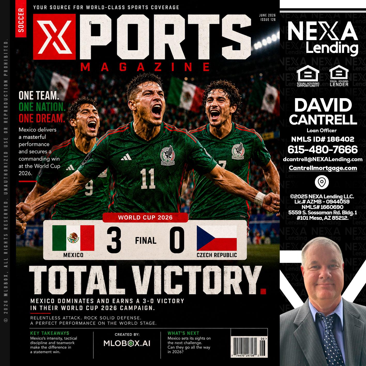 World Cup 2026 MEX 1-0 CZECH - David Cantrell -Loan Officer