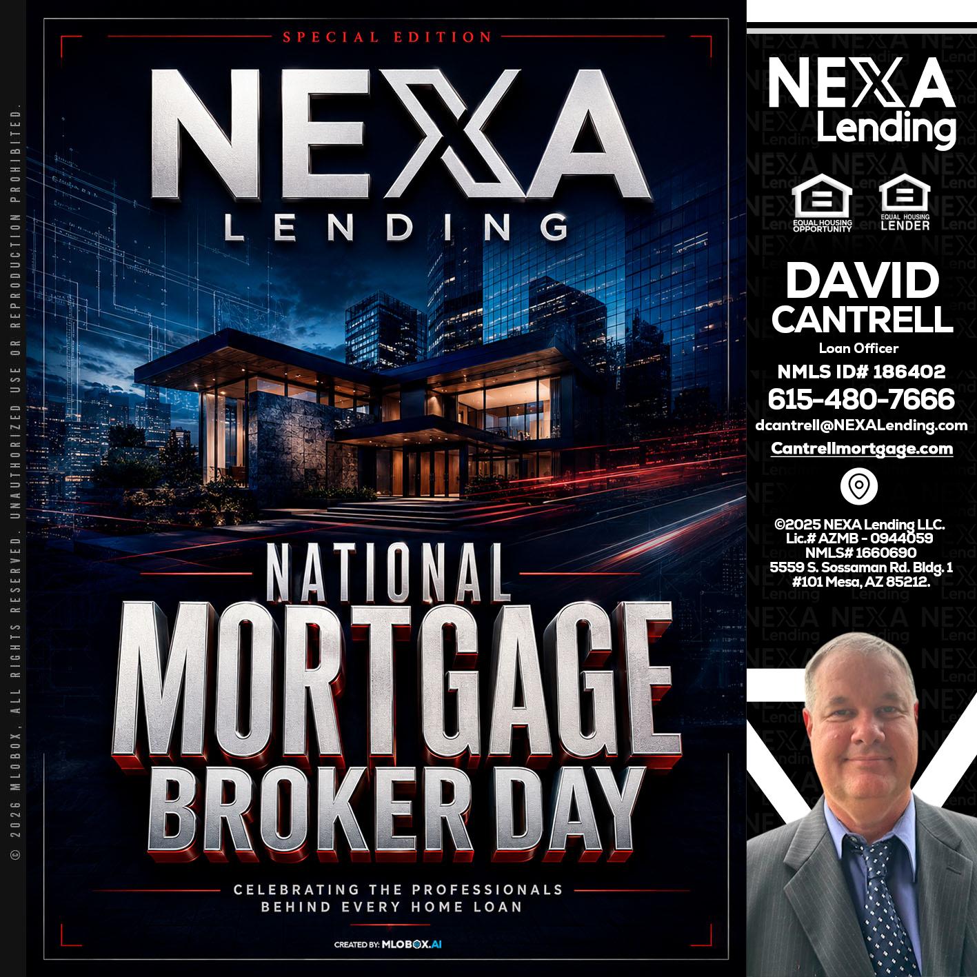 NATIONAL MORTGAGE BROKER DAY - David Cantrell -Loan Officer