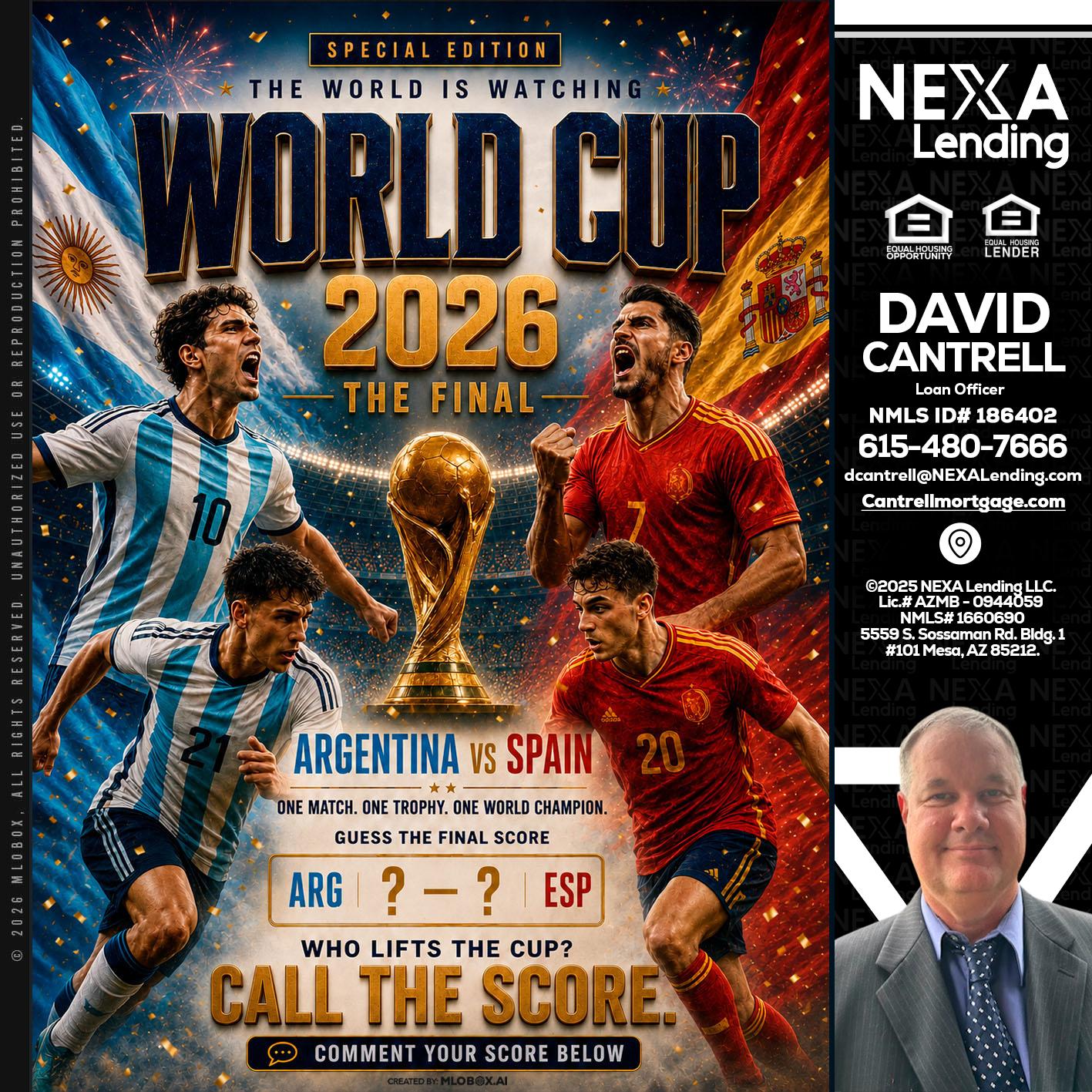 World Cup 2026 finals - David Cantrell -Loan Officer