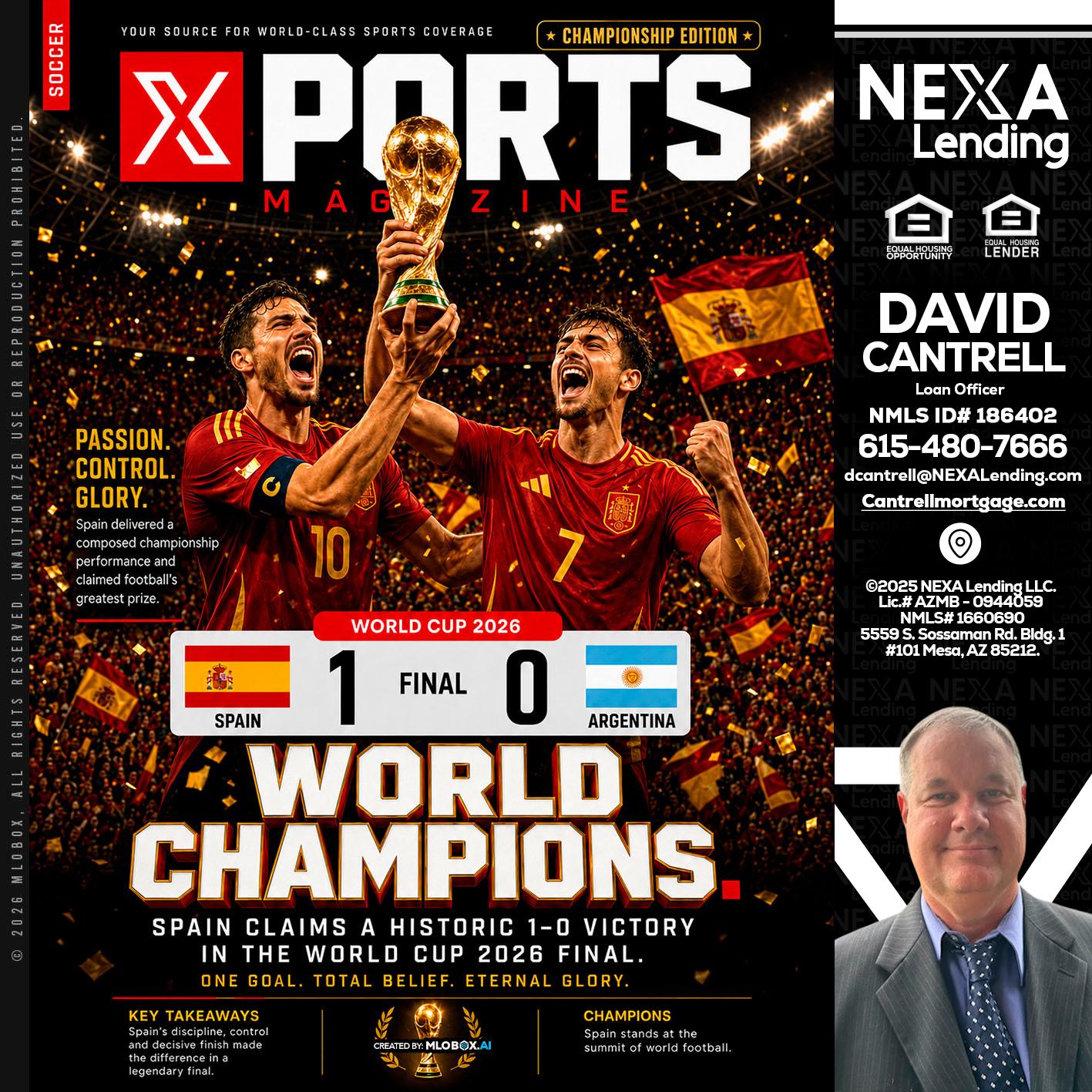 SPAIN CHAMPION - David Cantrell -Loan Officer