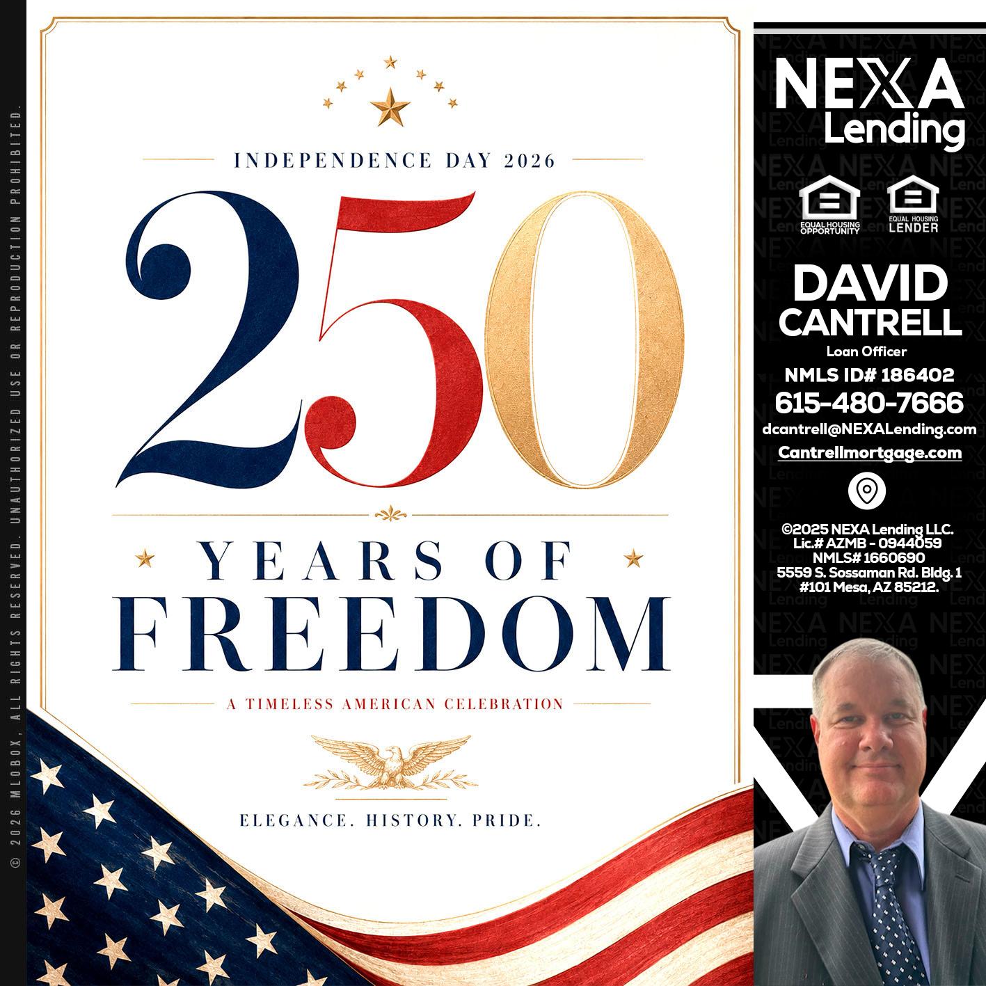 250 YEARS - David Cantrell -Loan Officer