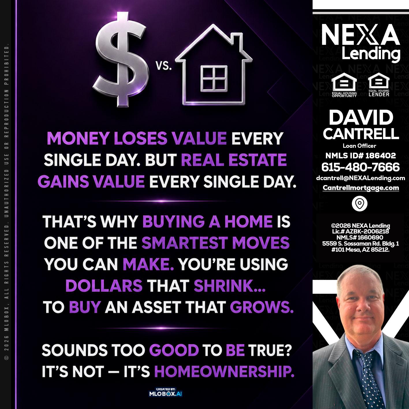 MONEY LOSES - David Cantrell -Loan Officer