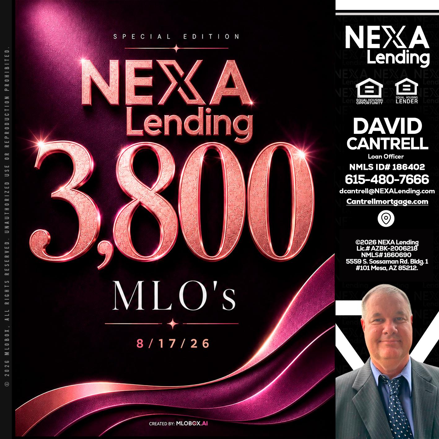 3800 MLOs - David Cantrell -Loan Officer
