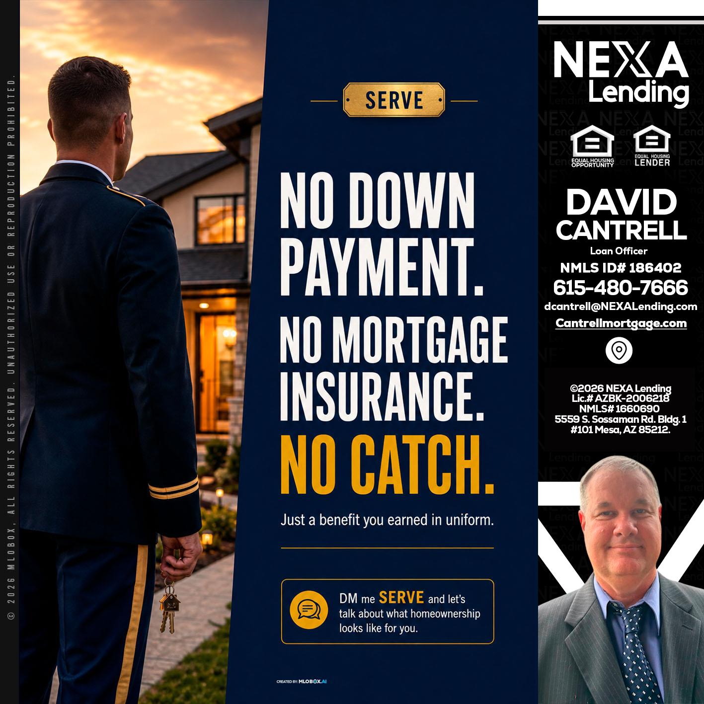 NO DOWN PAYMENT - David Cantrell -Loan Officer