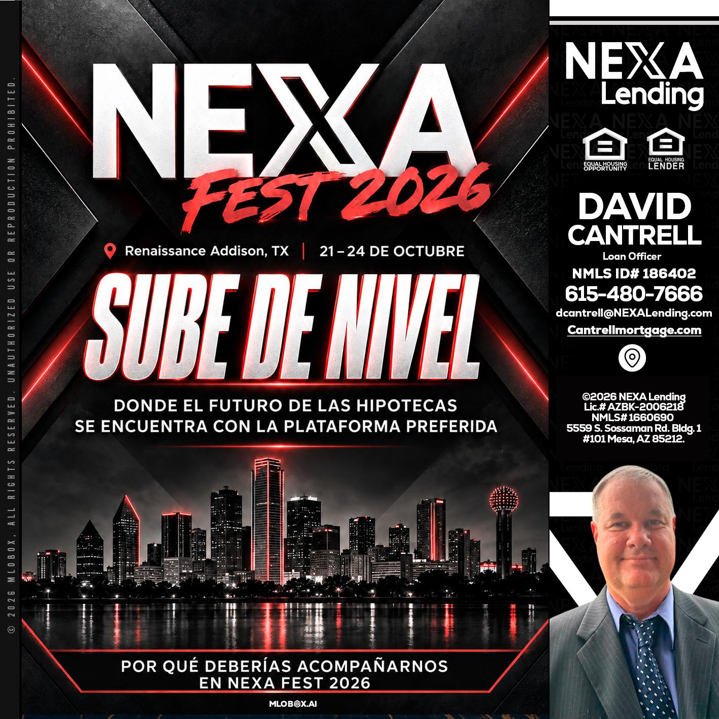 NEXA fest 2026 - David Cantrell -Loan Officer