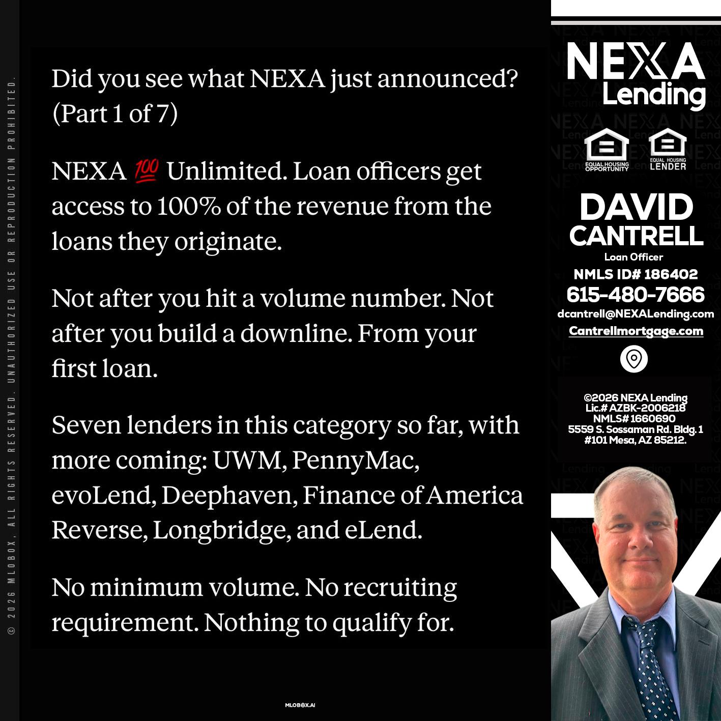 DID YOU KNOW - David Cantrell -Loan Officer