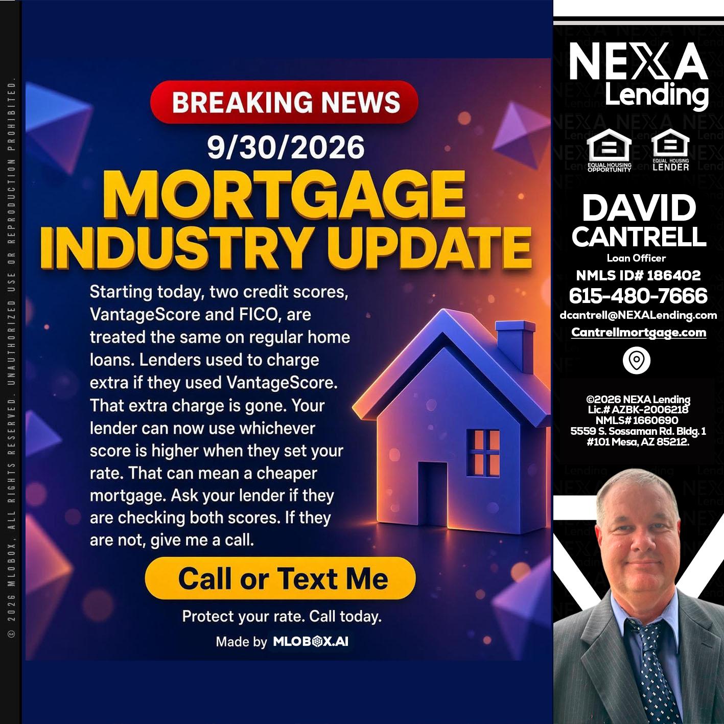 BREAKING NEWS - David Cantrell -Loan Officer