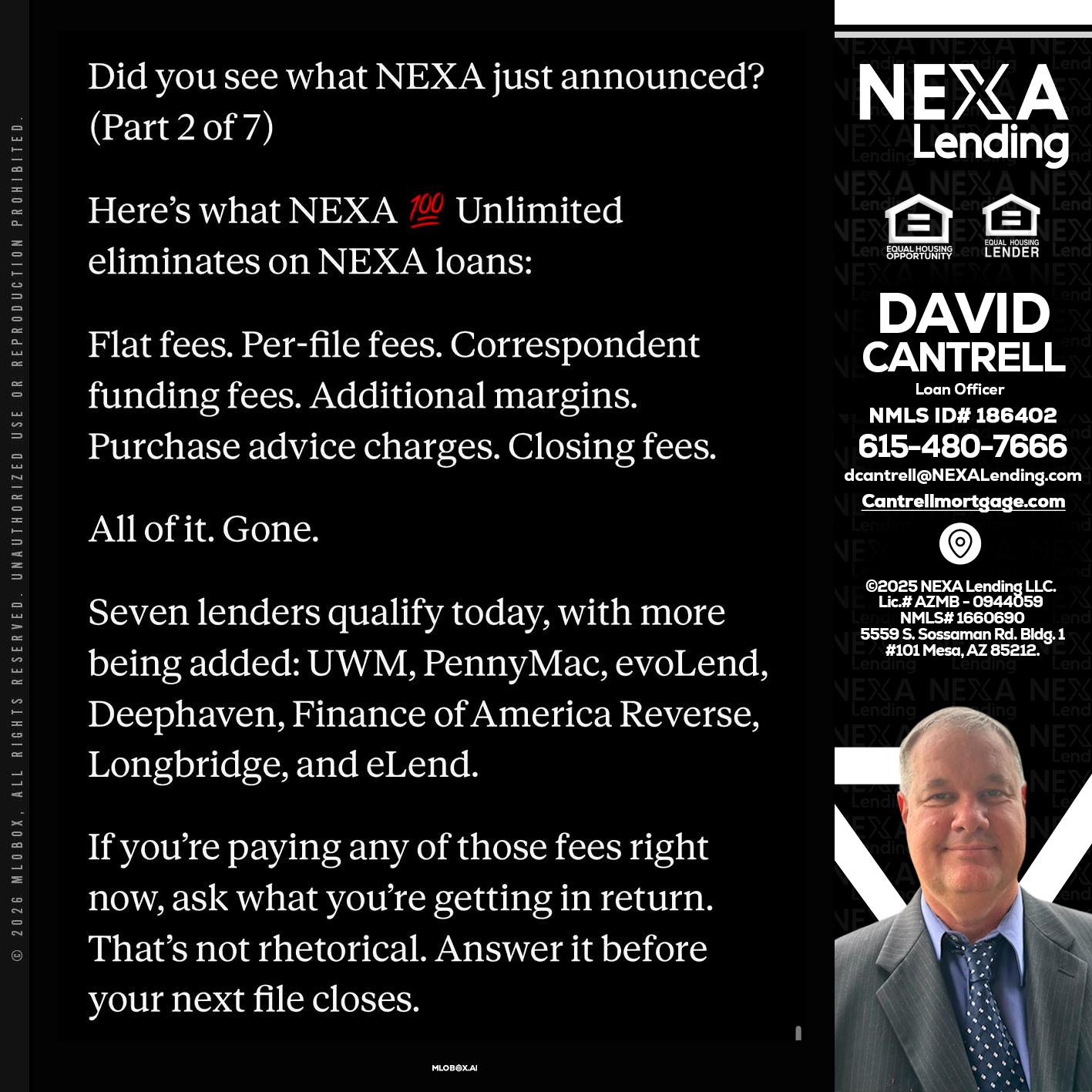 2 OF 7 - David Cantrell -Loan Officer