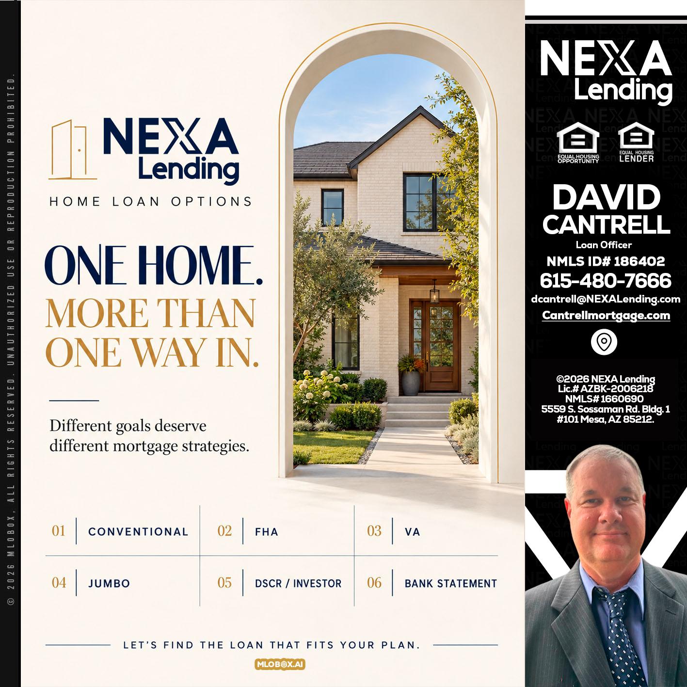 ONE HOME - David Cantrell -Loan Officer