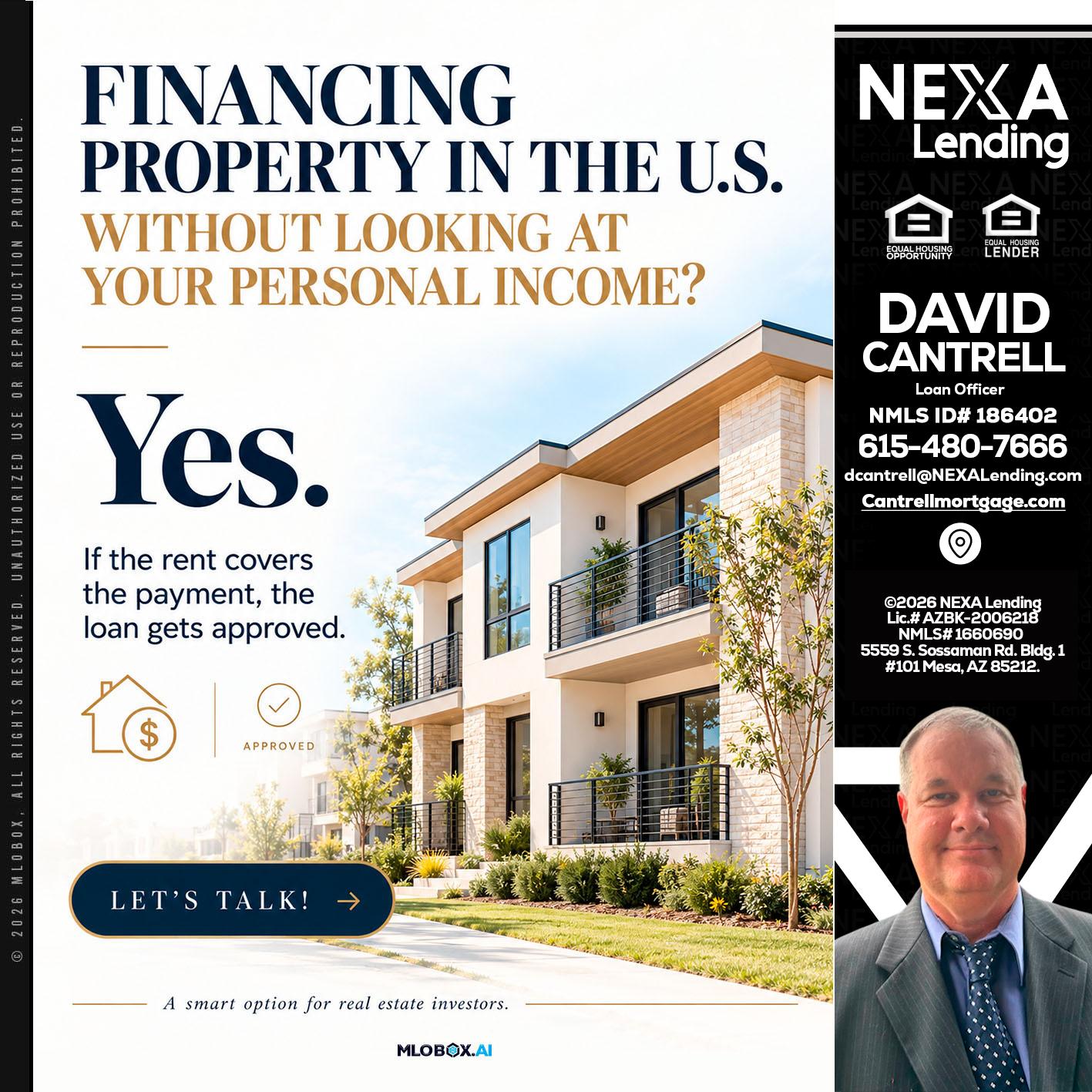 FINANCING - David Cantrell -Loan Officer